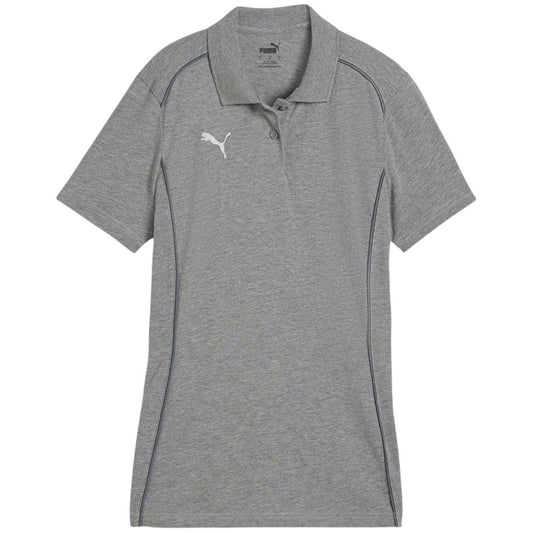 Grey - Front - Puma Womens-Ladies TeamFINAL Casuals Logo Polo Shirt