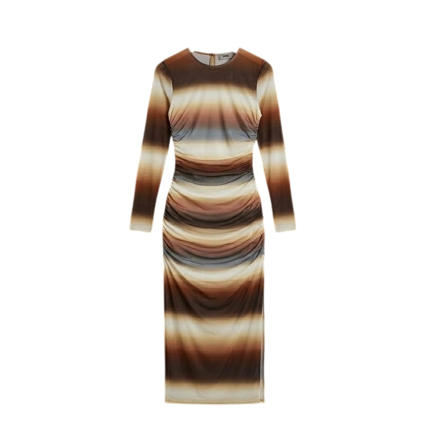 Brown - Front - AX Paris Womens-Ladies Ombre Sheer Bodycon Midi Dress