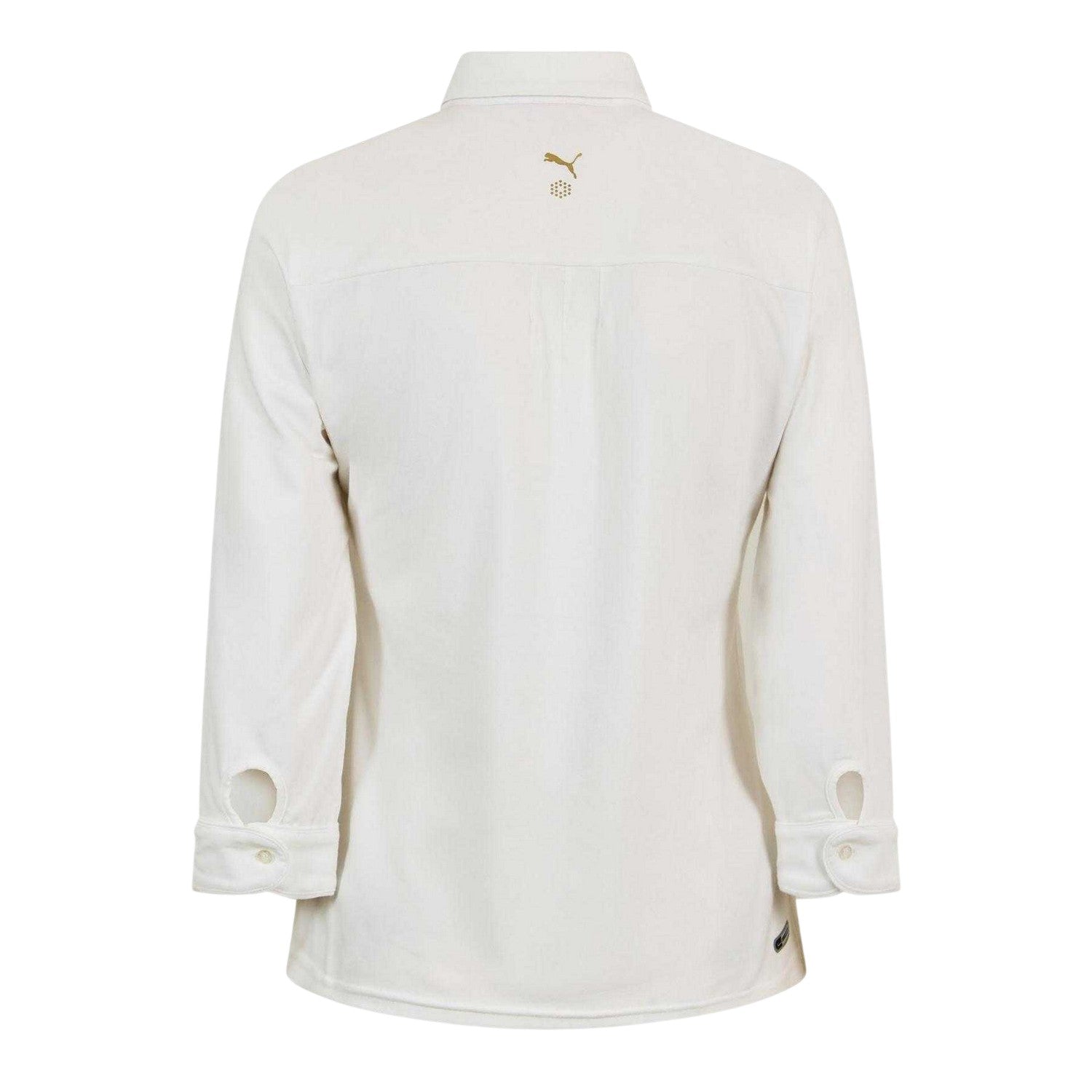 White - Back - Puma Womens-Ladies 3-4 Sleeve Golf Shirt