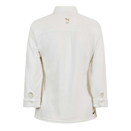 White - Back - Puma Womens-Ladies 3-4 Sleeve Golf Shirt