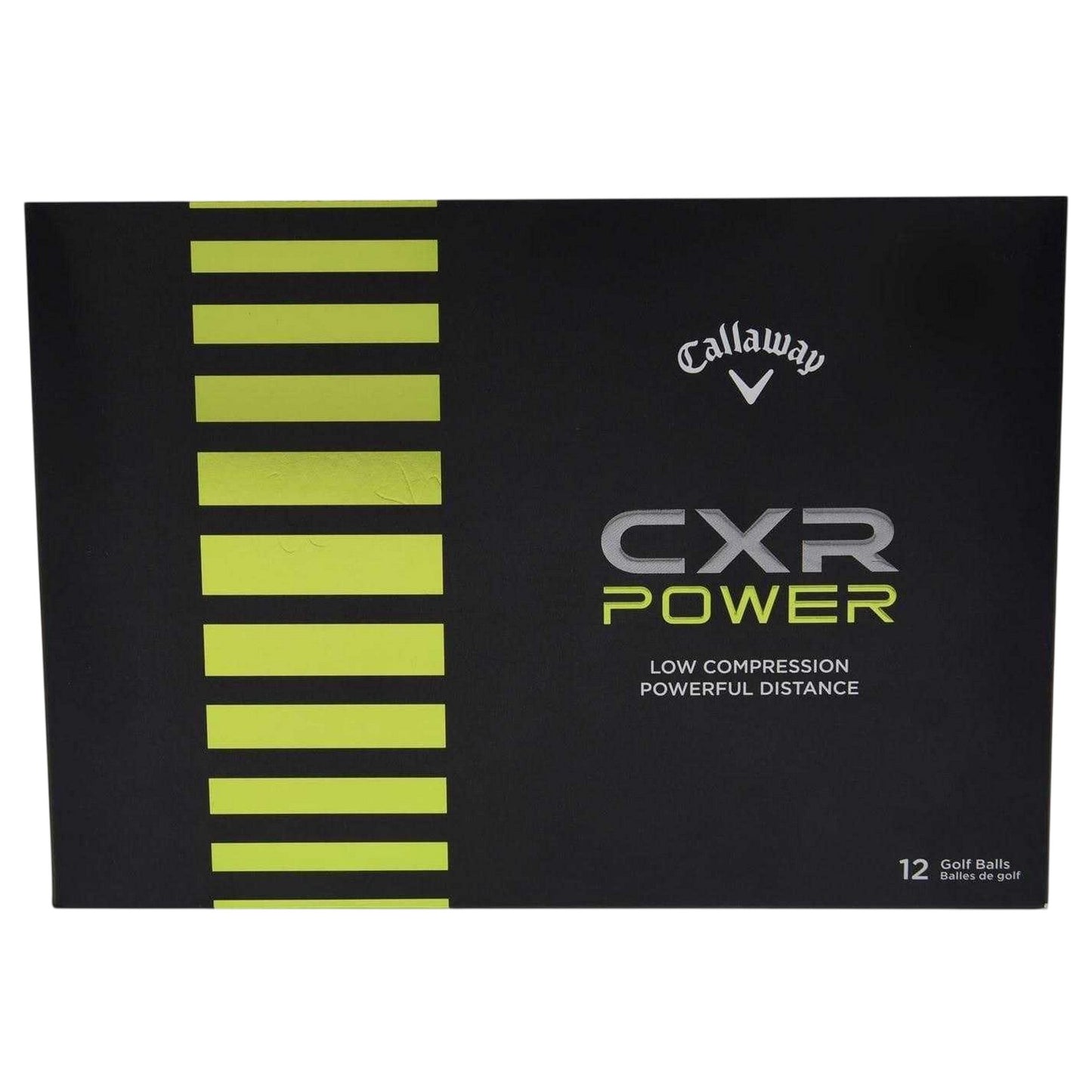 White - Back - Callaway CXR Power Distance Golf Balls (Pack of 12)
