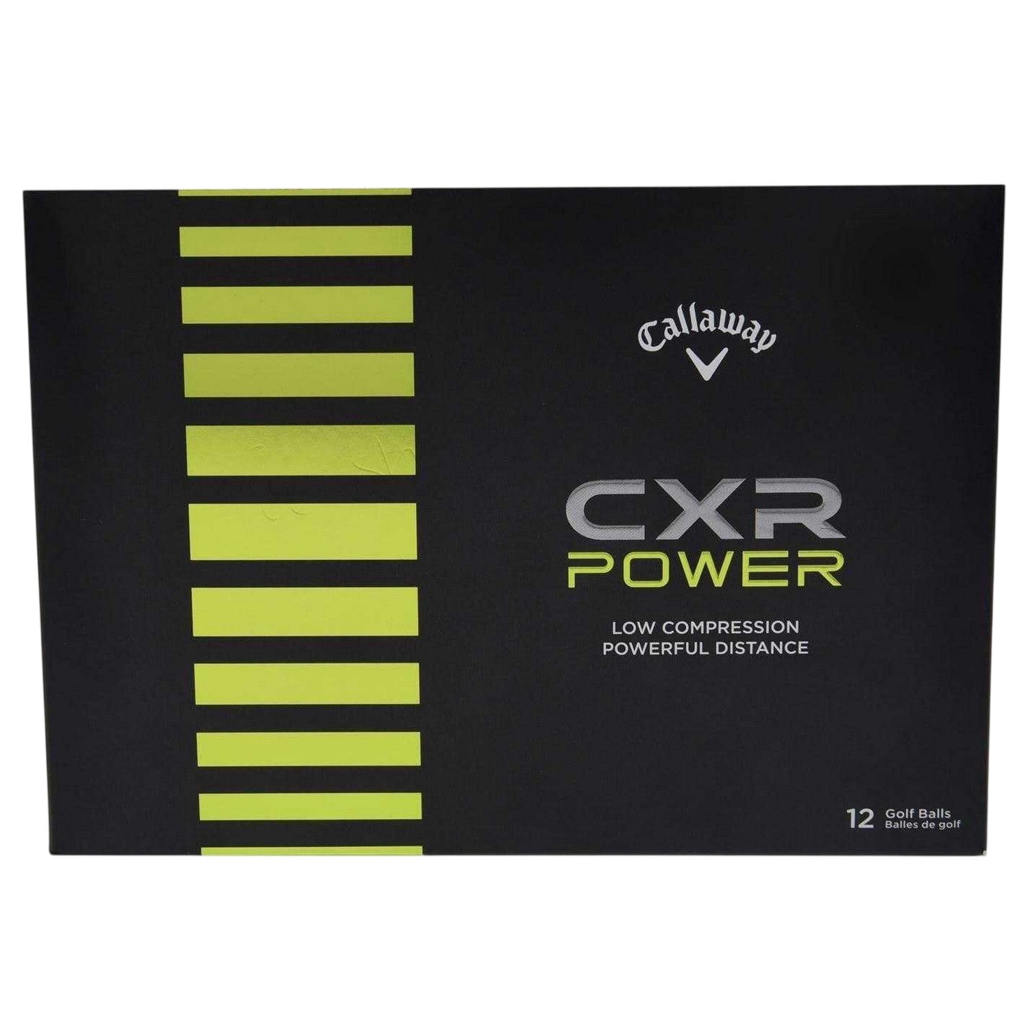 White - Back - Callaway CXR Power Distance Golf Balls (Pack of 12)