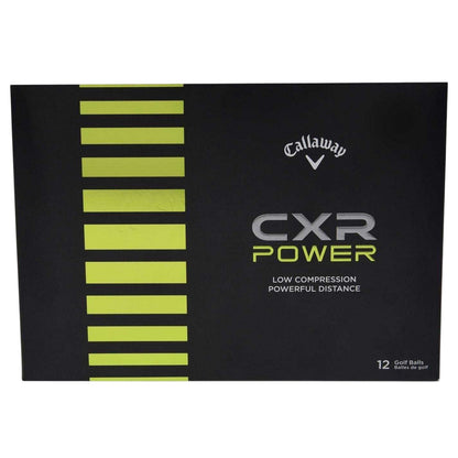 White - Back - Callaway CXR Power Distance Golf Balls (Pack of 12)