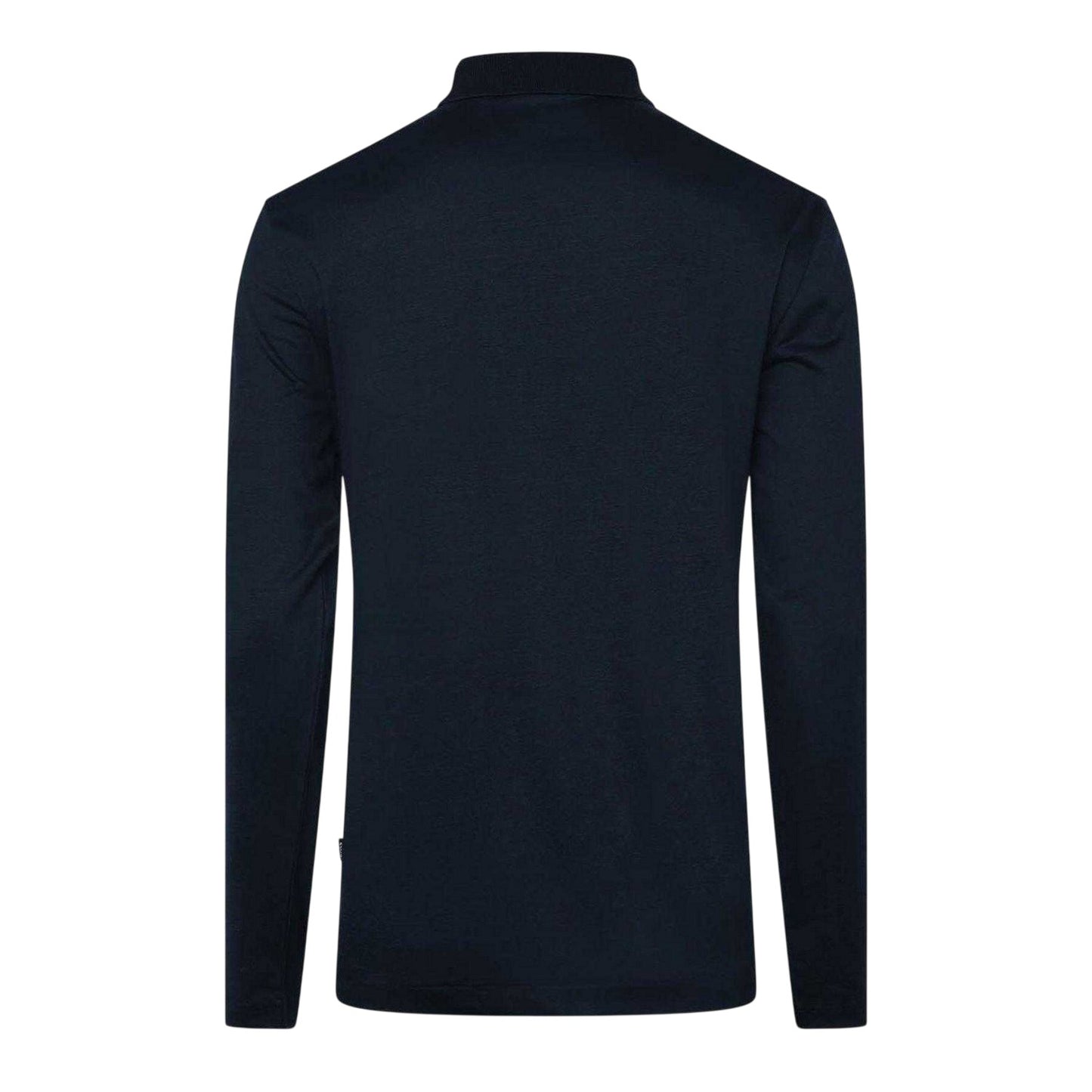 Dark Blue - Back - Boss Mens H-Pado 110 Long-Sleeved Polo Shirt