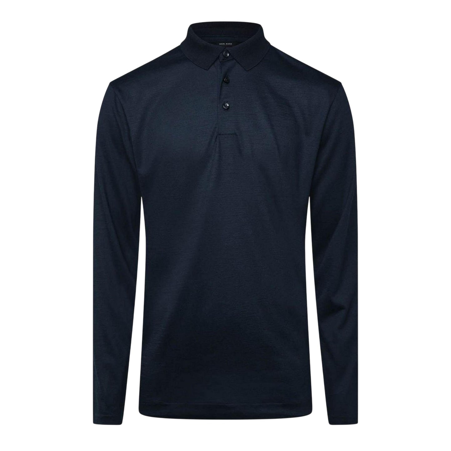 Dark Blue - Front - Boss Mens H-Pado 110 Long-Sleeved Polo Shirt