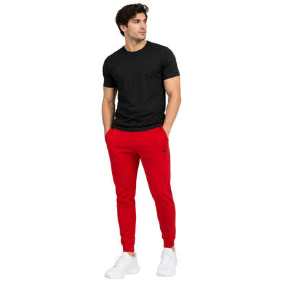 Grey-Red - Side - Reebok Childrens-Kids Basic Jogging Bottoms (Pack of 2)