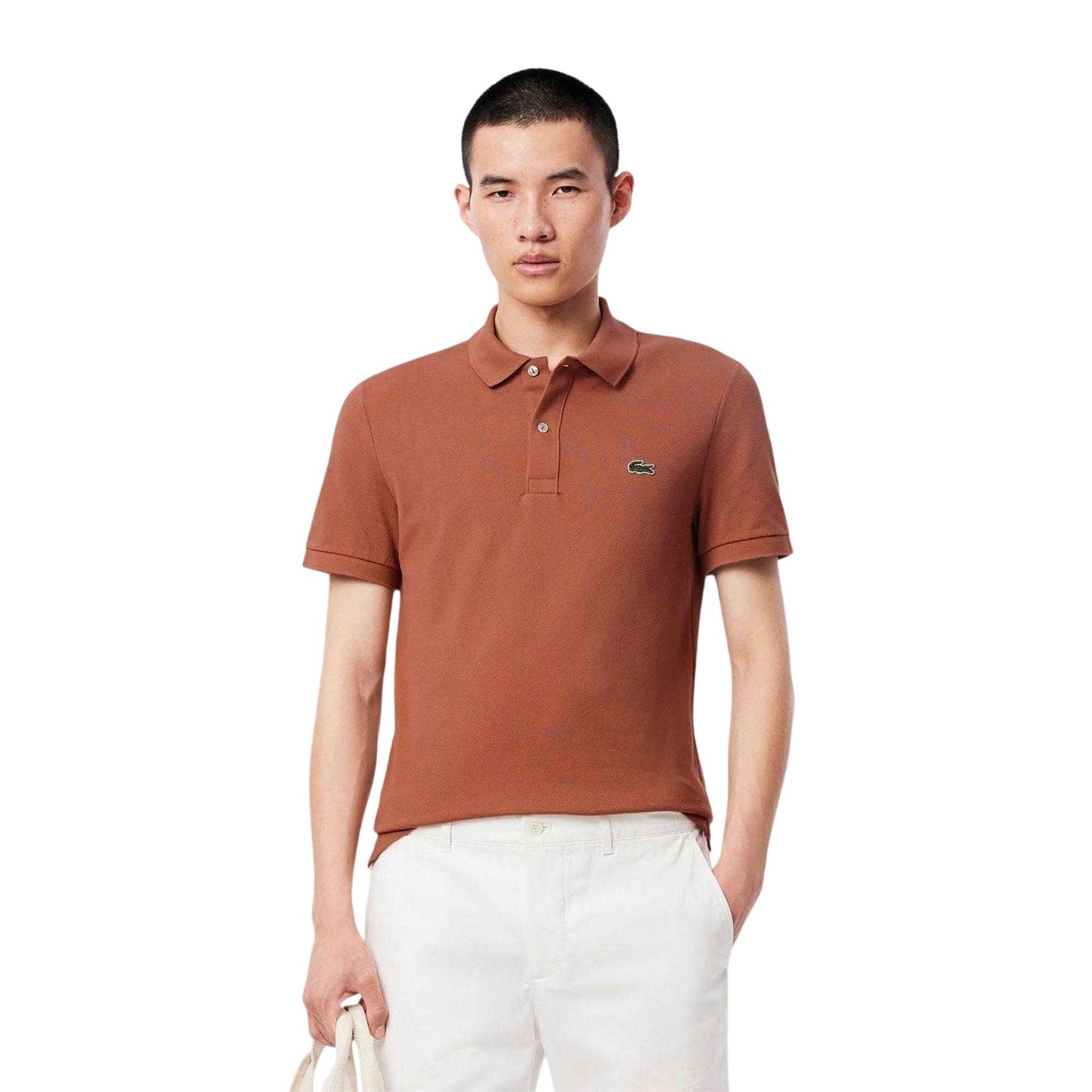 Red - Side - Lacoste Mens L.12.12 Pique Slim Polo Shirt