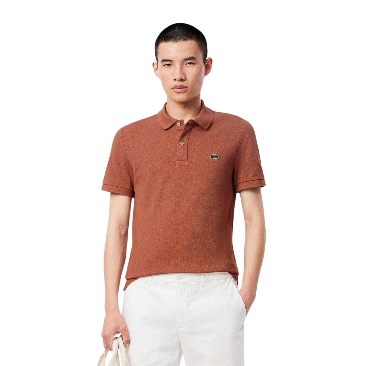 Red - Side - Lacoste Mens L.12.12 Pique Slim Polo Shirt