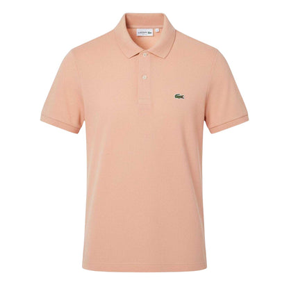 Orange - Front - Lacoste Mens L.12.12 Pique Slim Polo Shirt