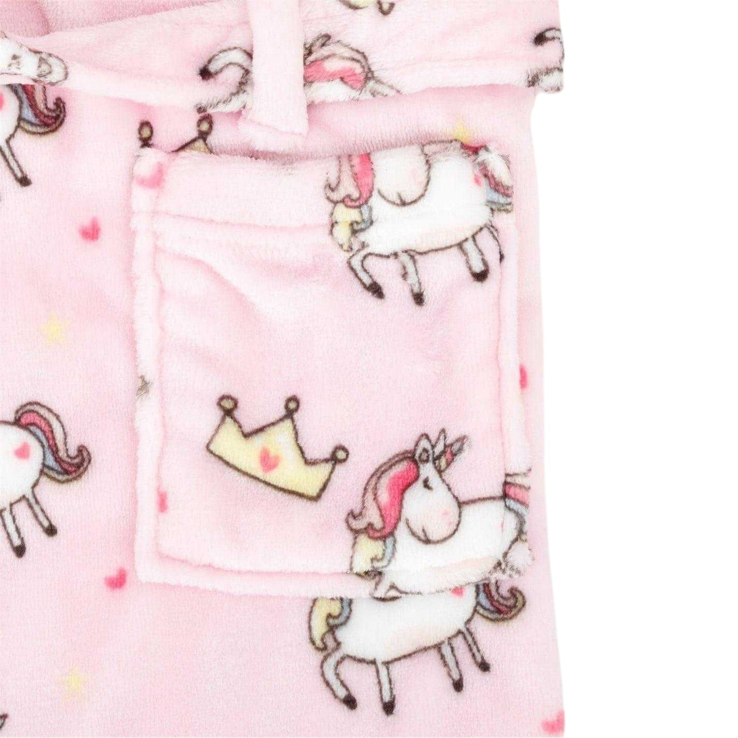 Pink-Purple - Lifestyle - Star Baby Girls Unicorn Fleece Hooded Robe