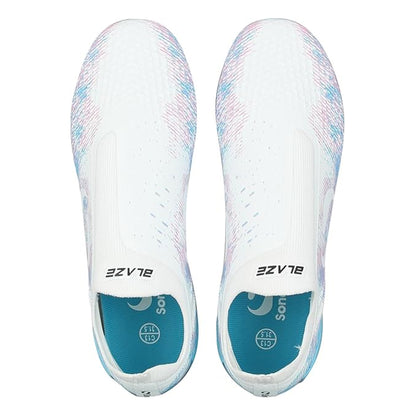 White-Pink-Blue - Side - Sondico Mens Blaze Football Boots