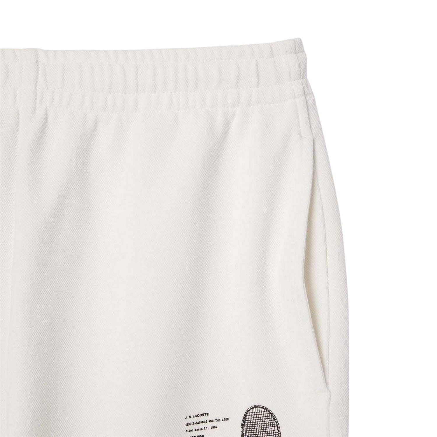Cream - Side - Lacoste Mens Rene Did It First Sweatpants