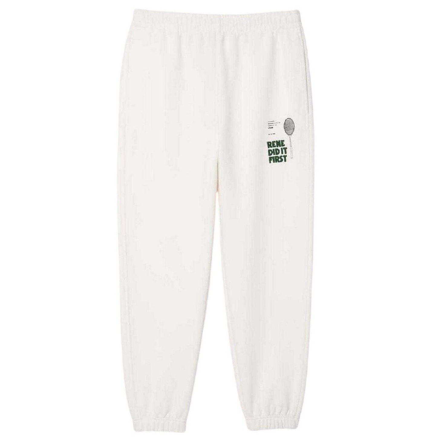 Cream - Front - Lacoste Mens Rene Did It First Sweatpants