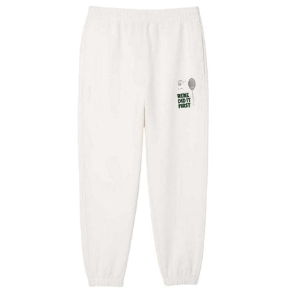 Cream - Front - Lacoste Mens Rene Did It First Sweatpants