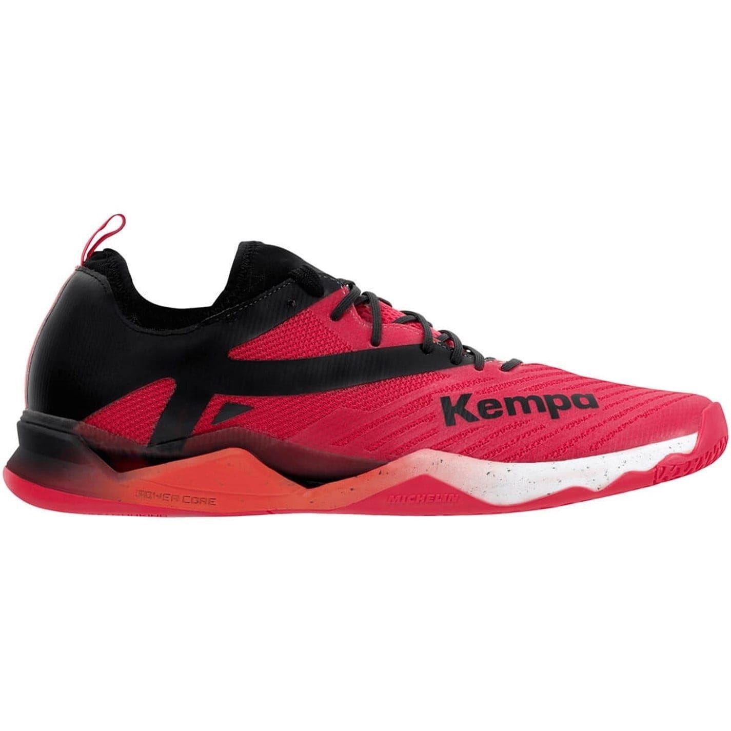Red-Black - Side - Kempa Mens Wing Lite 2.0 Indoor Court Trainers
