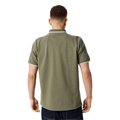 Olive - Back - Jack Wills Mens Edgeware Tipped Polo Shirt