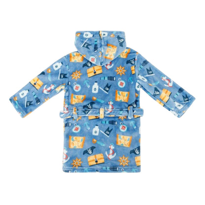 Multicoloured - Back - Star Baby Boys Pirate Fleece Hooded Robe
