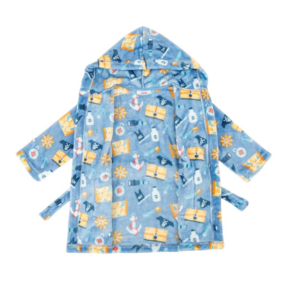 Multicoloured - Side - Star Baby Boys Pirate Fleece Hooded Robe