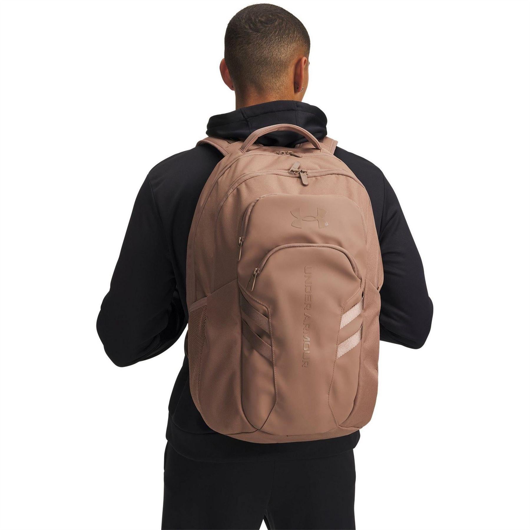 Almond - Side - Under Armour Hustle 6.0 29L Backpack