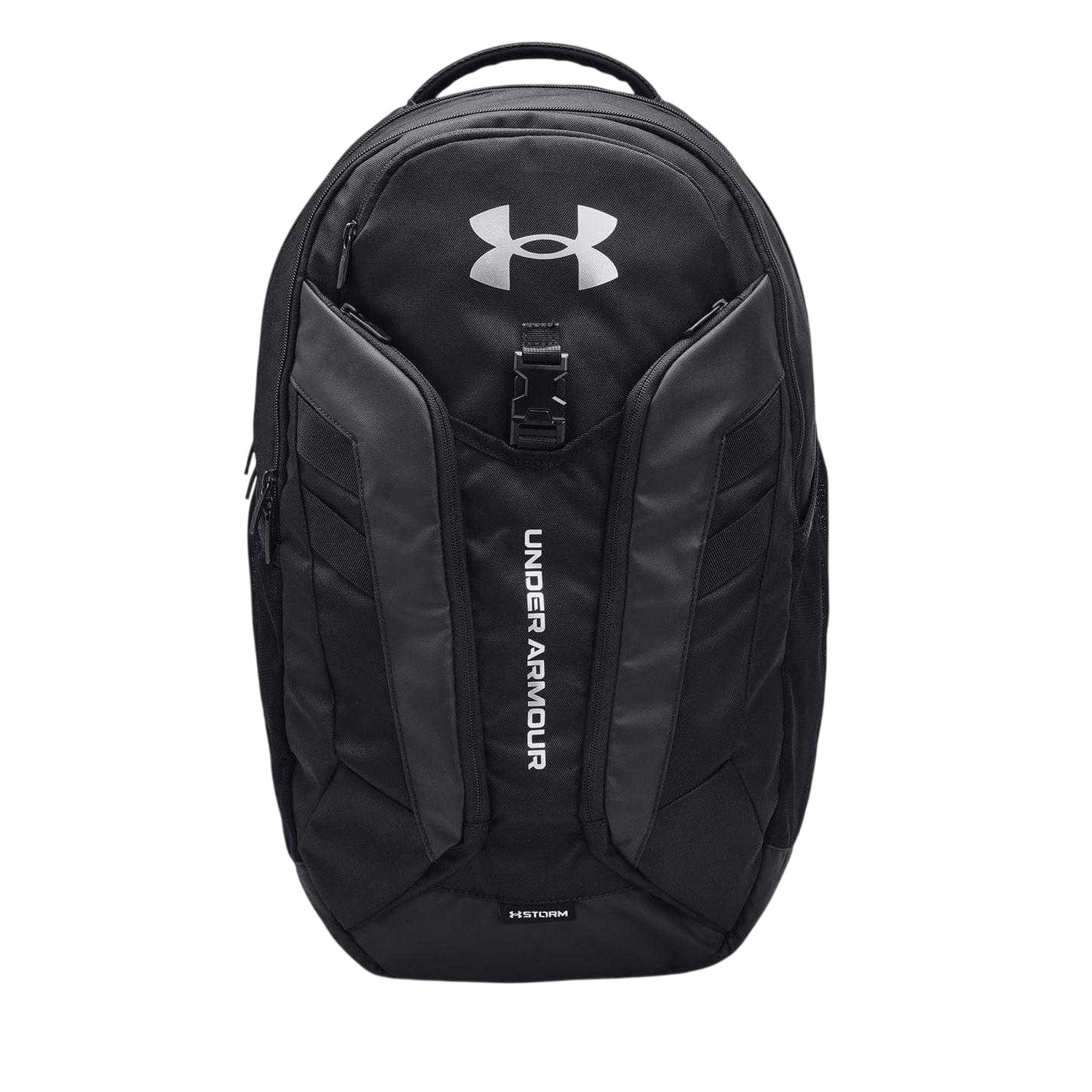 Black-Silver - Front - Under Armour Hustle 6.0 29L Backpack