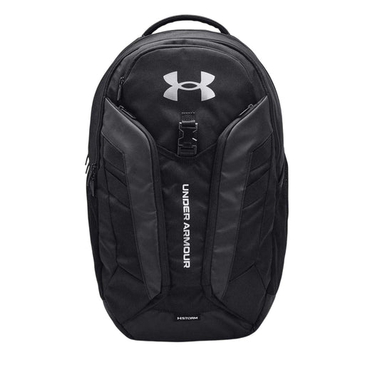 Black-Silver - Front - Under Armour Hustle 6.0 29L Backpack