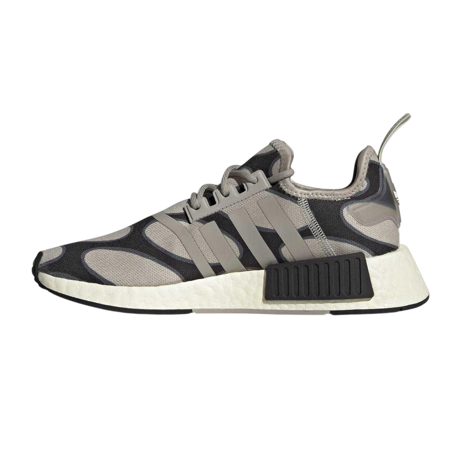 Black - Side - Adidas Womens-Ladies NMD R1 Geometric Pattern Trainers