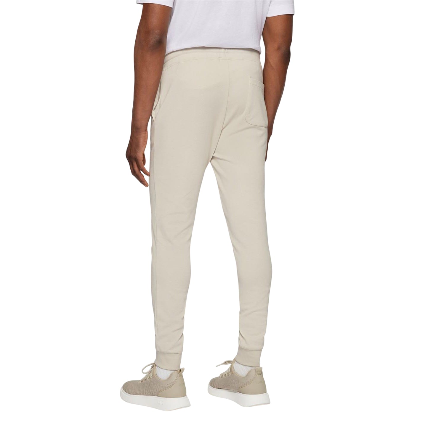 Beige - Back - Boss Mens Javan Tracksuit Bottoms