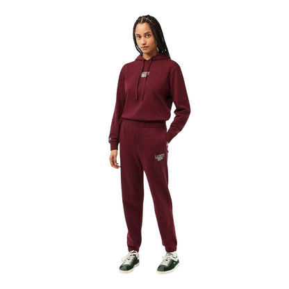 Zinfandel - Side - Lacoste Womens-Ladies Loungewear Fleece Relaxed Fit Joggers