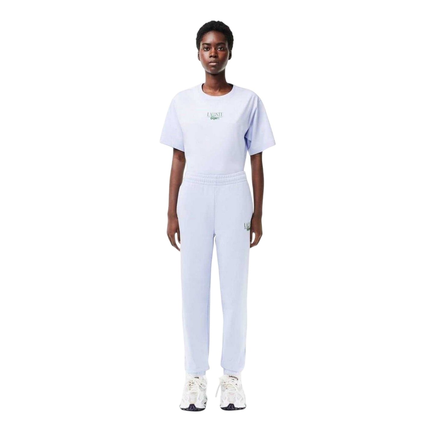 Blue - Front - Lacoste Womens-Ladies Loungewear Fleece Relaxed Fit Joggers