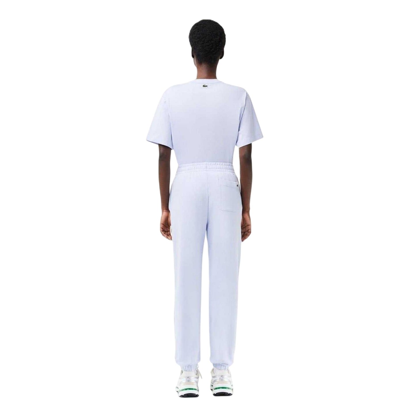 Blue - Back - Lacoste Womens-Ladies Loungewear Fleece Relaxed Fit Joggers