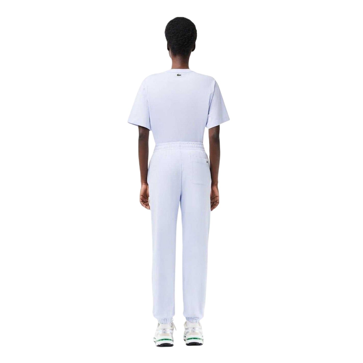 Blue - Back - Lacoste Womens-Ladies Loungewear Fleece Relaxed Fit Joggers
