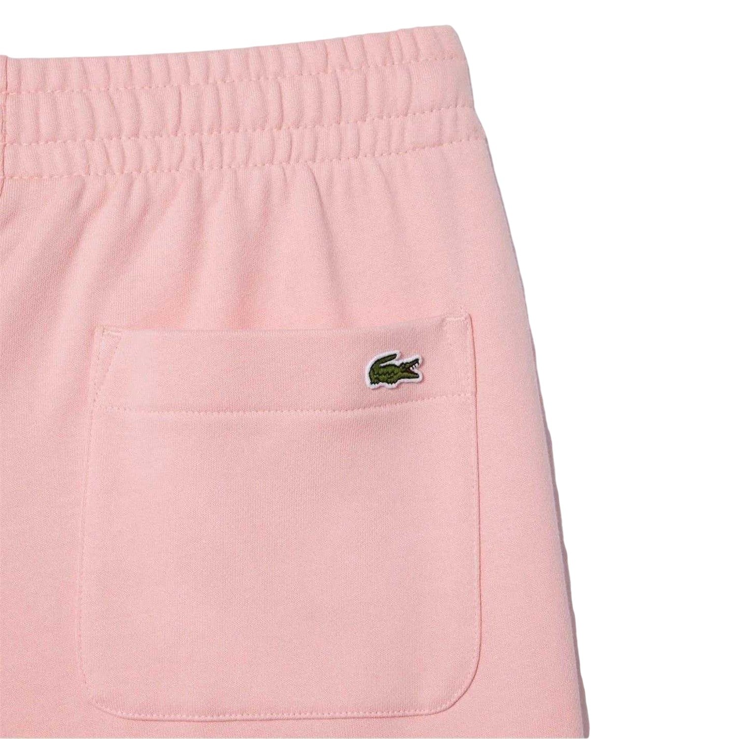 Pink - Side - Lacoste Womens-Ladies Loungewear Fleece Relaxed Fit Joggers