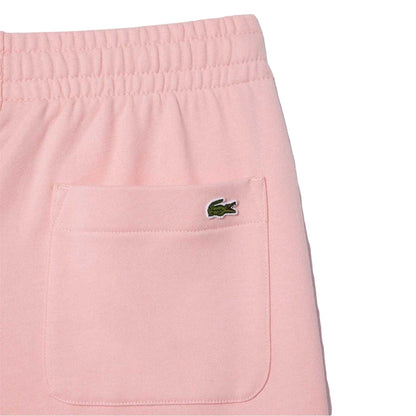 Pink - Side - Lacoste Womens-Ladies Loungewear Fleece Relaxed Fit Joggers