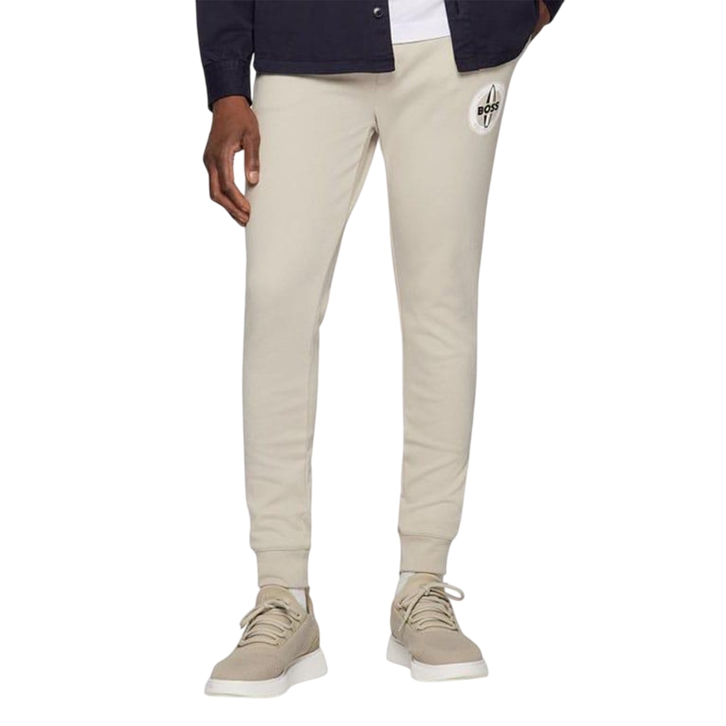 Beige - Front - Boss Mens Javan Tracksuit Bottoms