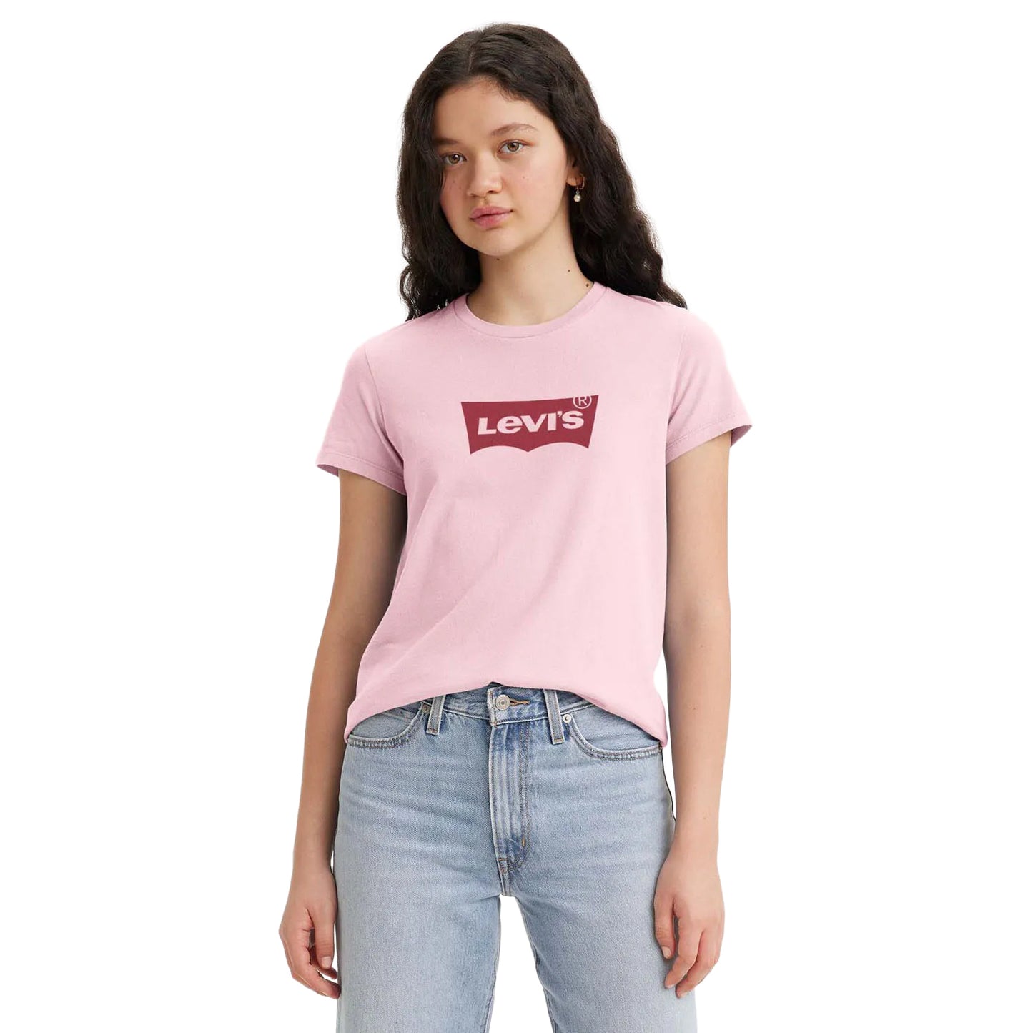 Pink - Side - Levis Womens-Ladies The Perfect T-Shirt