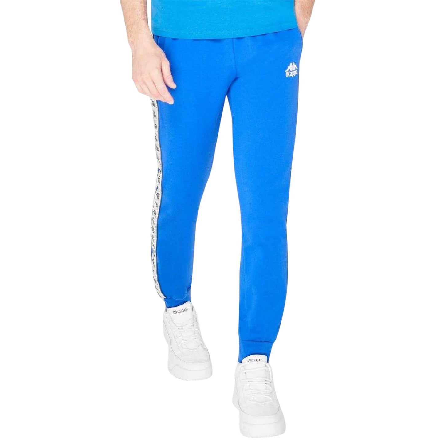 Royal Blue - Side - Kappa Mens Banda Jogging Bottoms