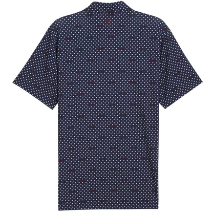 Dark Navy-White - Back - Puma Mens Burgh Performance Polo Shirt