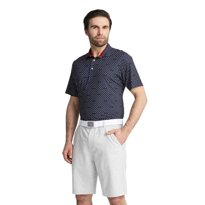 Dark Navy-White - Side - Puma Mens Burgh Performance Polo Shirt