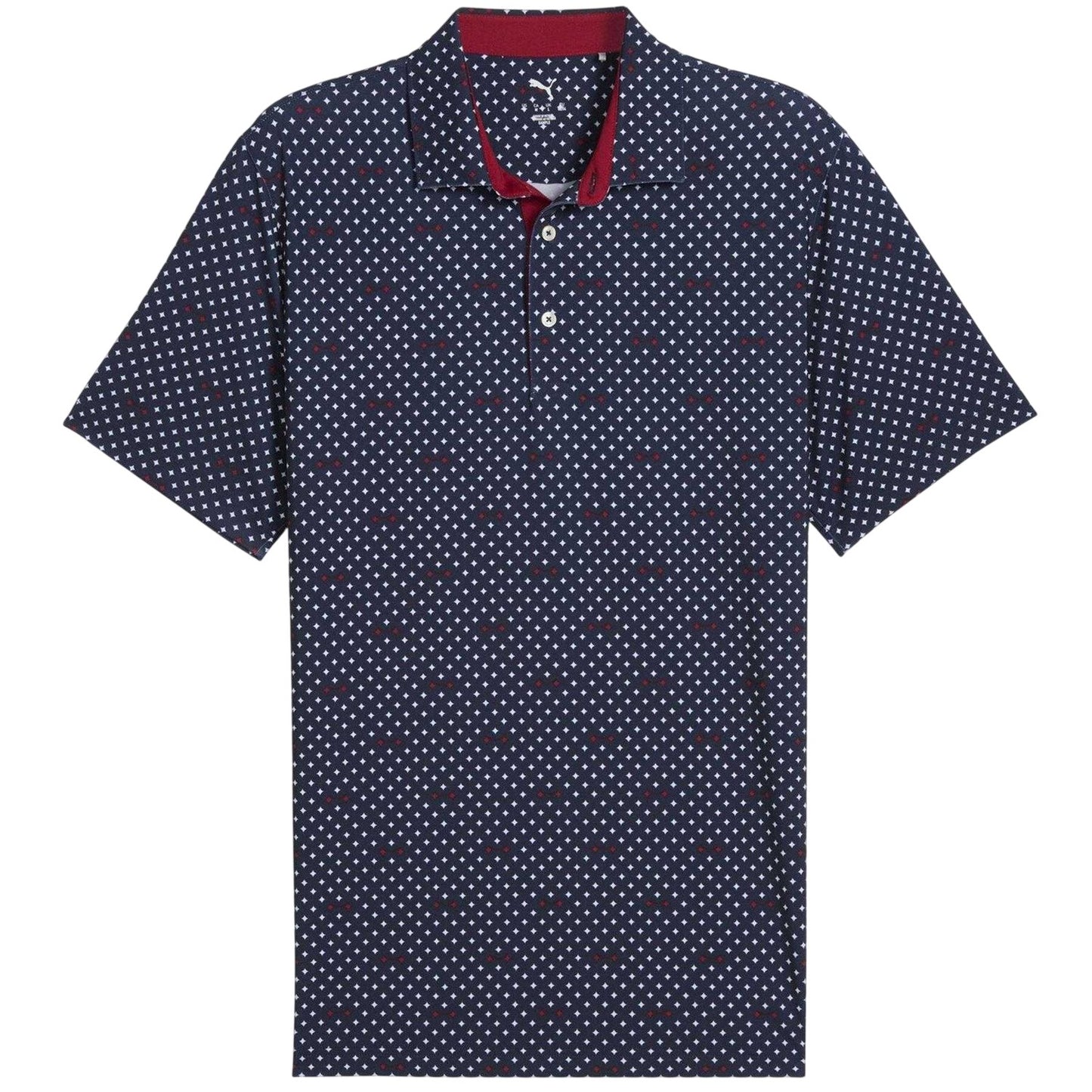 Dark Navy-White - Front - Puma Mens Burgh Performance Polo Shirt