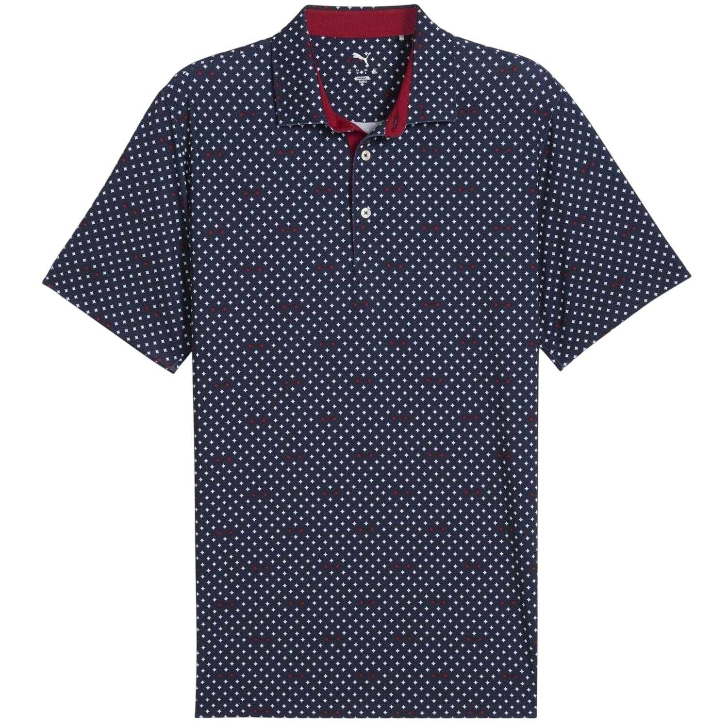 Dark Navy-White - Front - Puma Mens Burgh Performance Polo Shirt
