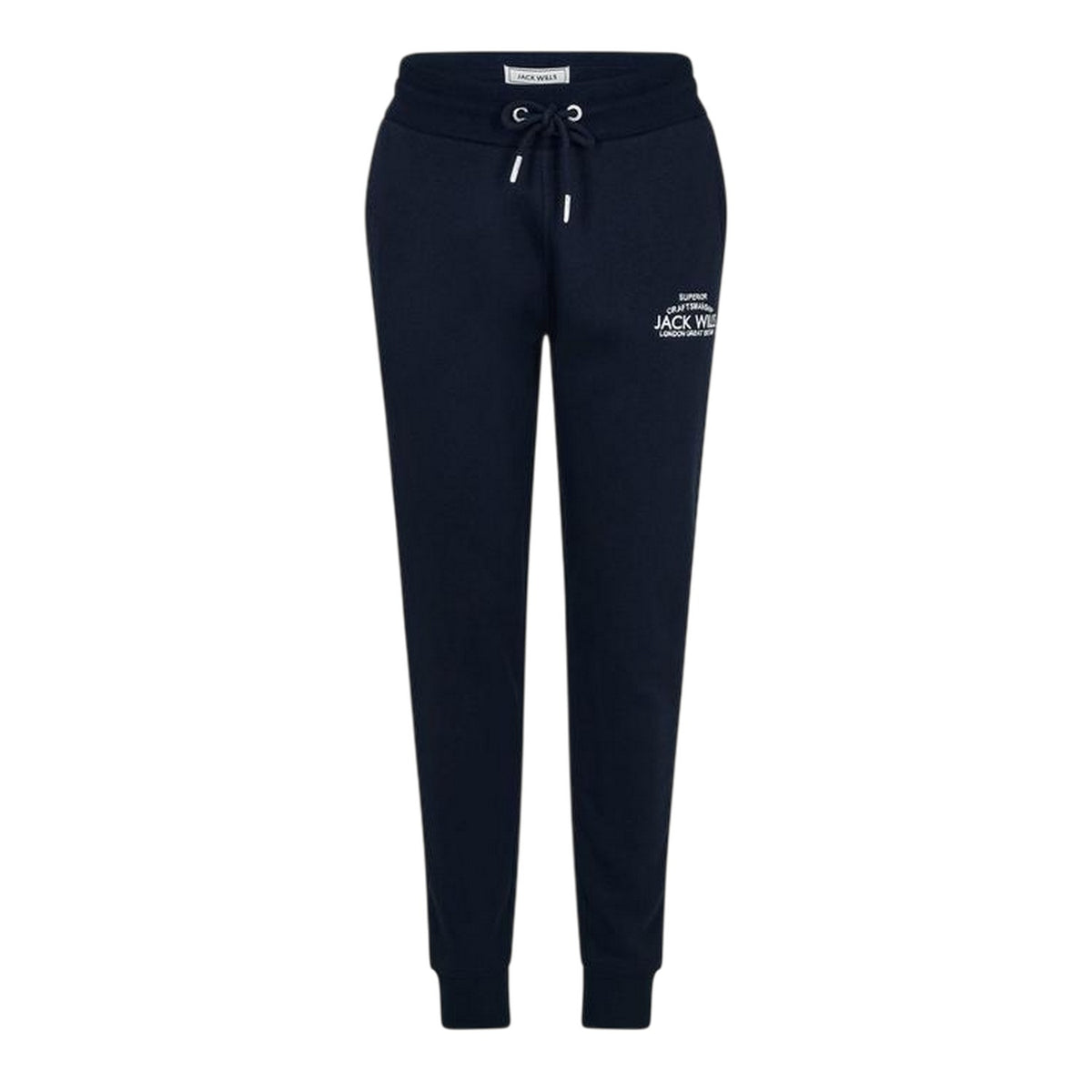 Navy - Front - Jack Wills Womens-Ladies Hunston Polycotton Joggers