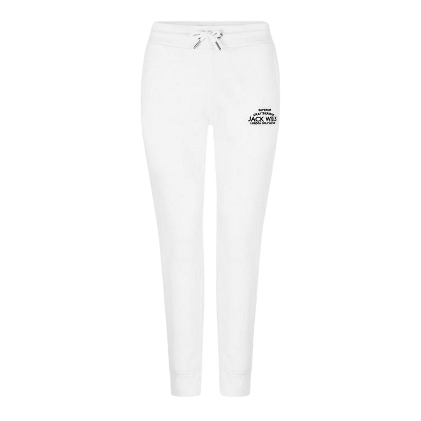 Vintage White - Front - Jack Wills Womens-Ladies Hunston Polycotton Joggers