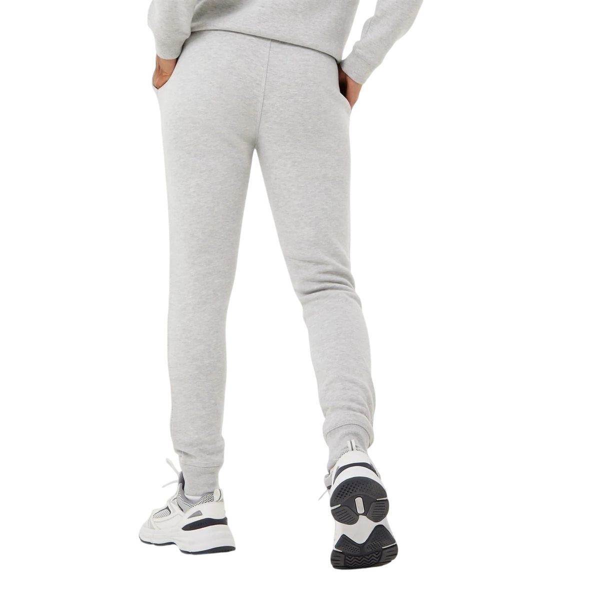 Grey Marl - Back - Jack Wills Womens-Ladies Hunston Polycotton Joggers