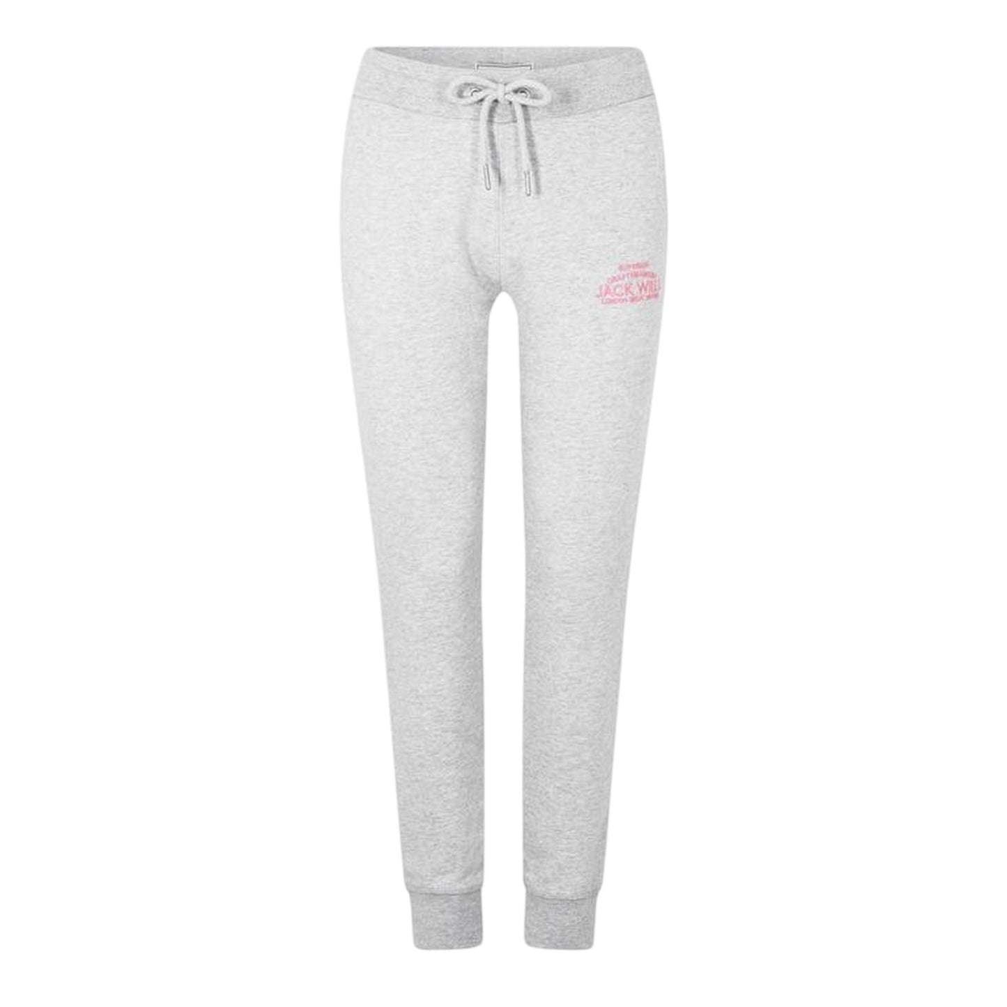 Grey Marl Marl - Front - Jack Wills Womens-Ladies Hunston Polycotton Joggers