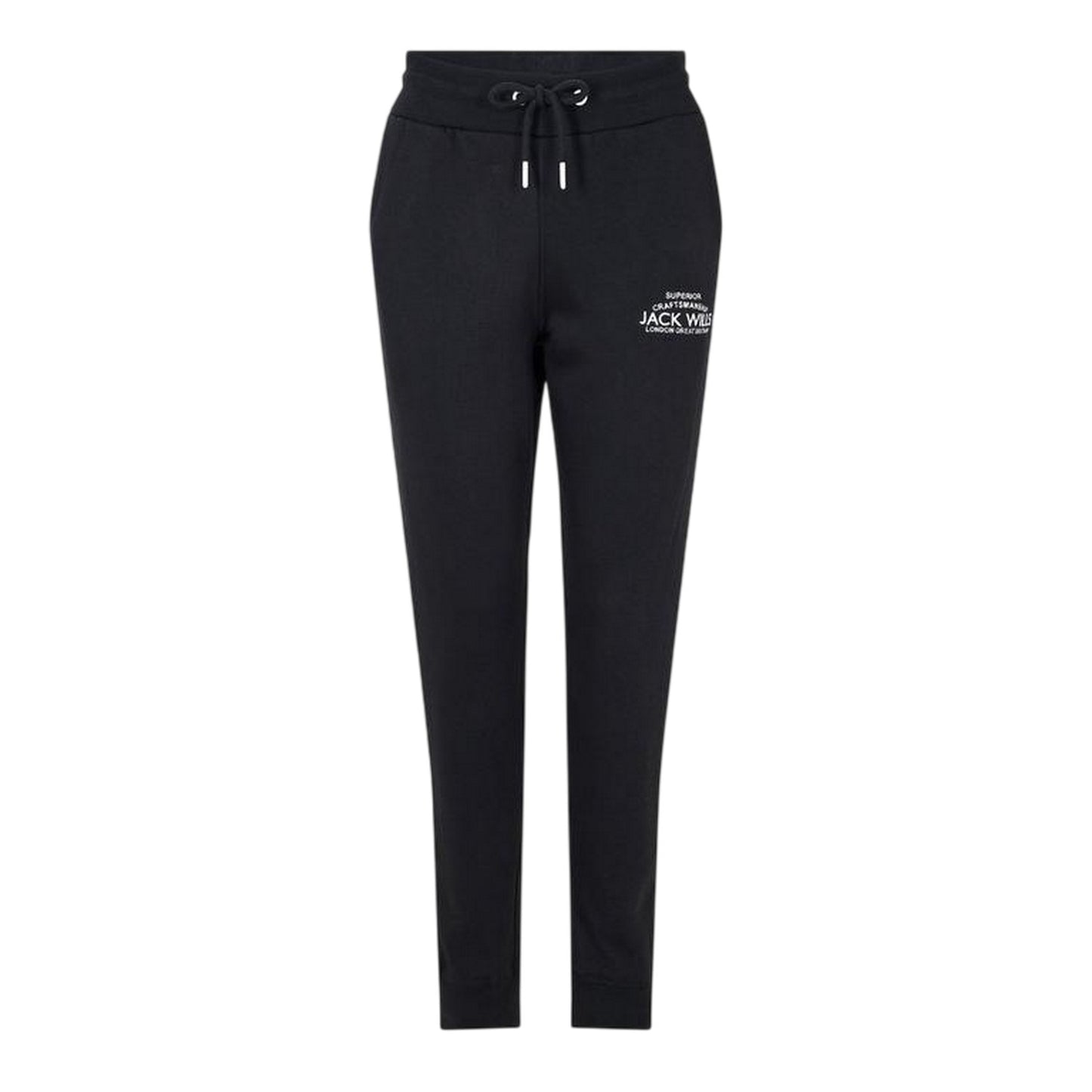 Black - Front - Jack Wills Womens-Ladies Hunston Polycotton Joggers