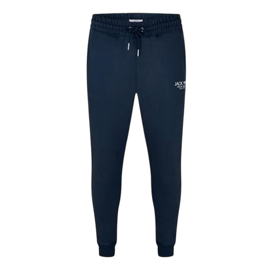 Navy - Front - Jack Wills Mens Haydor Cotton Logo Joggers