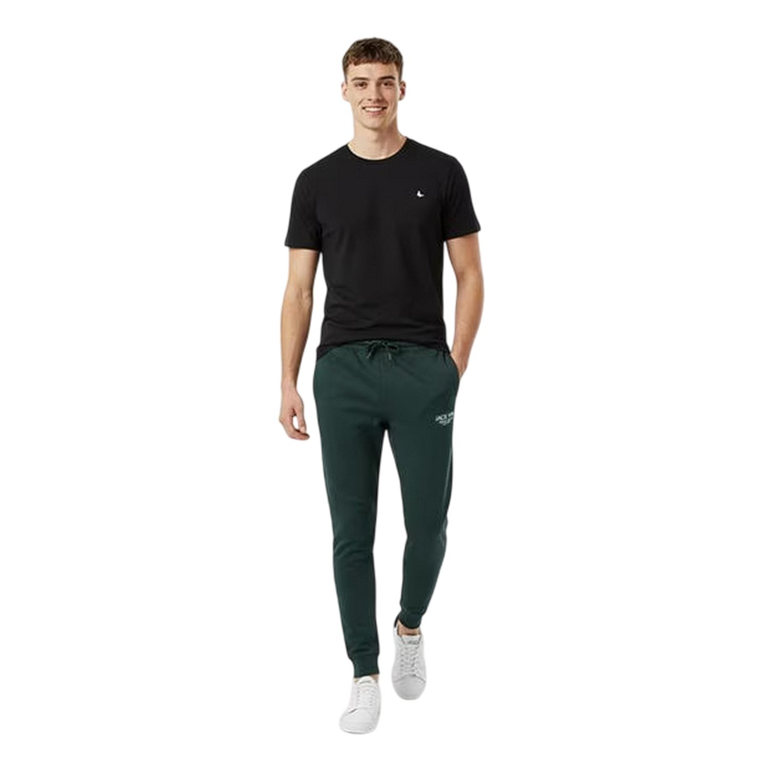 Pine - Side - Jack Wills Mens Haydor Cotton Logo Joggers