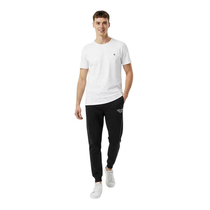 Black - Side - Jack Wills Mens Haydor Cotton Logo Joggers