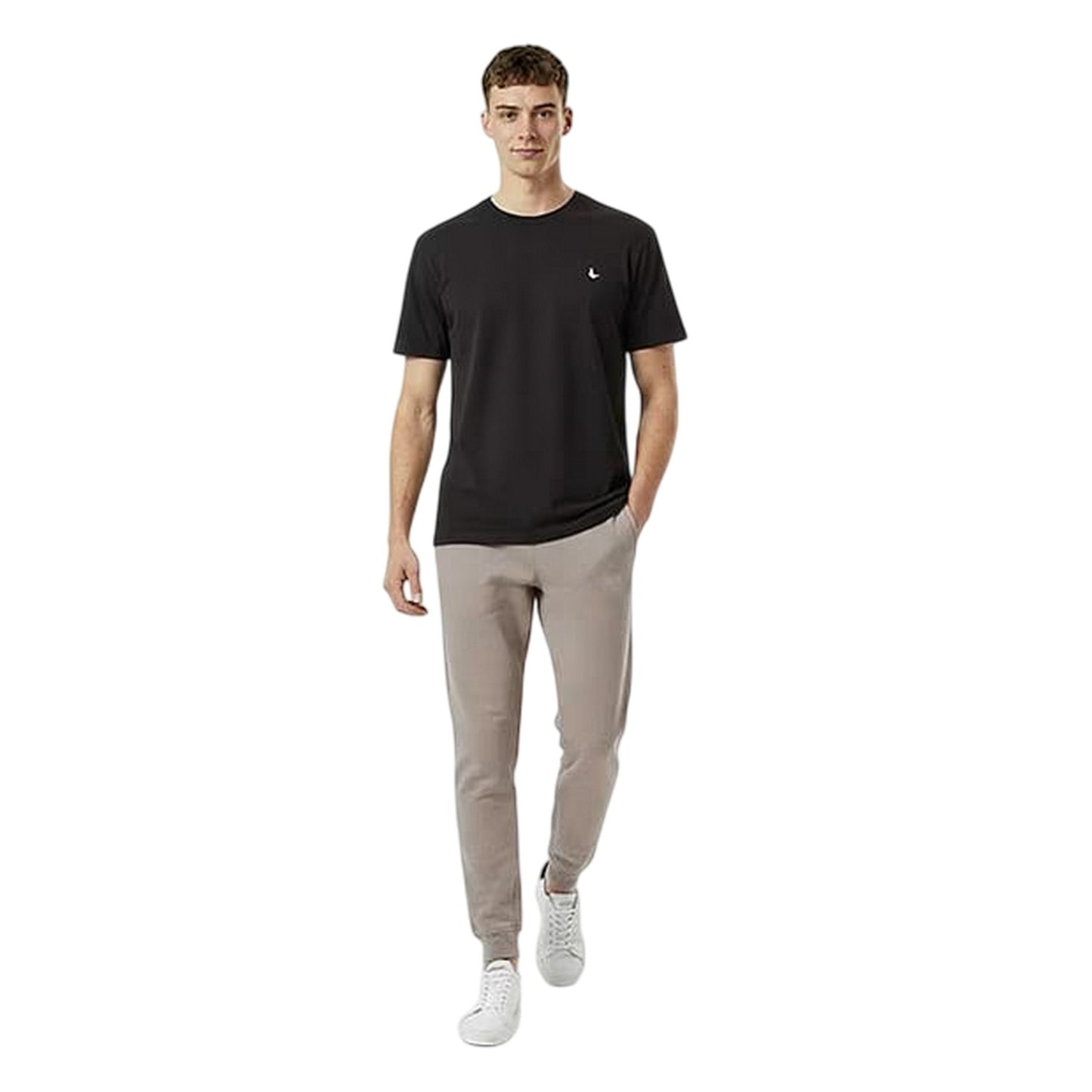 Stone - Side - Jack Wills Mens Haydor Cotton Logo Joggers