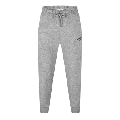Grey Marl Marl - Front - Jack Wills Mens Haydor Cotton Logo Joggers